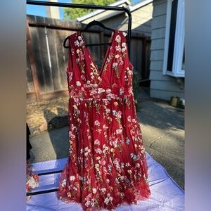 JessaKae Margaret Dress color Red Dahlia size 2x